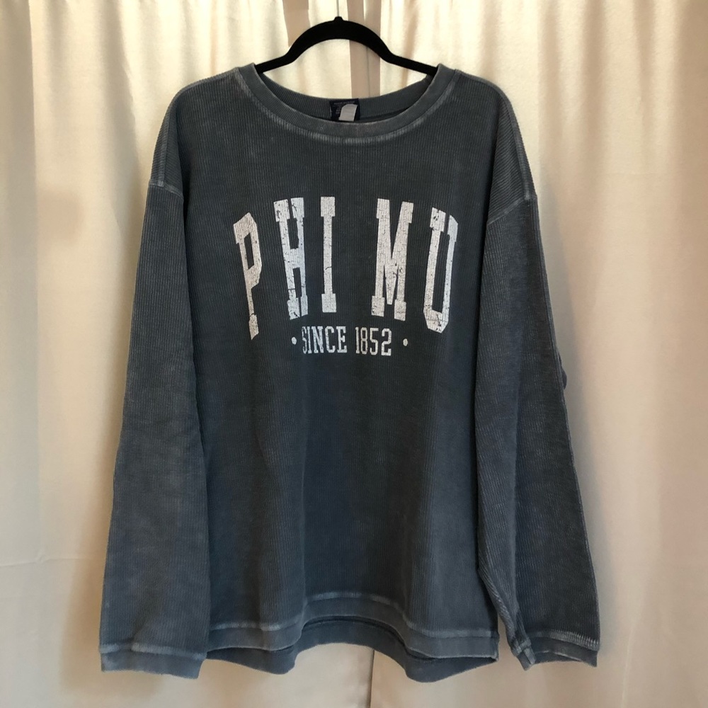Phi Mu Sorority Corded Crewneck Sweatshirt